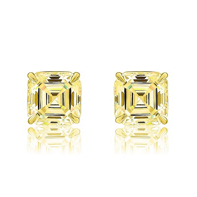 Stud earrings Asscher KOJEWELRY