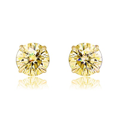 Gold stud earrings KOJEWELRY