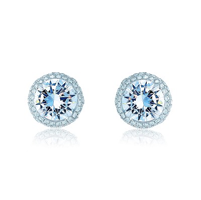 Gold 18K studs with moissanite KOJEWELRY 5022