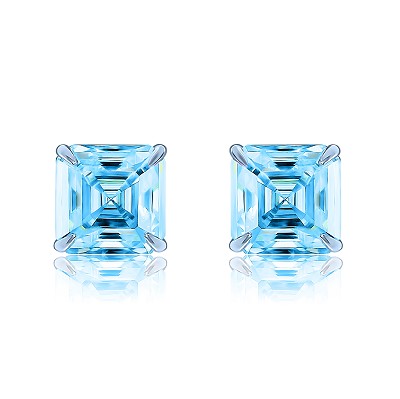 Studs Asscher silver 925 KOJEWELRY 50301