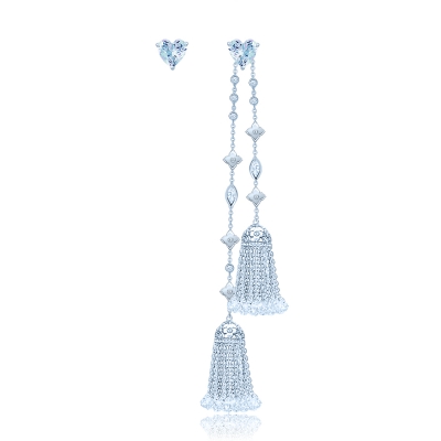 Earring  HYDRANGEA  Two tassels KOJEWELRY 5200