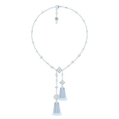 Tassel necklace  HYDRANGEA Two tassels 606000