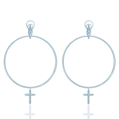 Earrings-Hoops Cross KOJEWELRY 61800