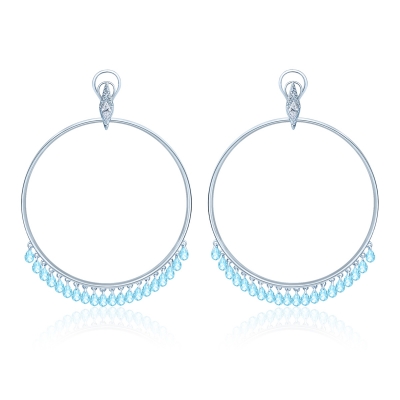 Earrings-Hoops topaz KOJEWELRY 50600