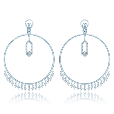 Earrings-Hoops Move Me!  silver 925 KOJEWELRY 11200