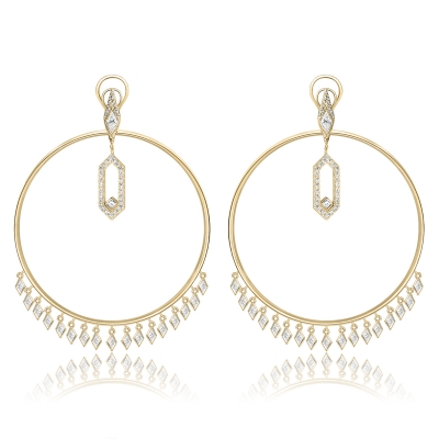 Earrings-Hoops MOVE ME! silver 925 KOJEWELRY 11210Y