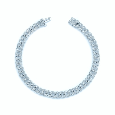 Bracelet Mini Pave links 5 mm silver 925 KOJEWELRY 20700