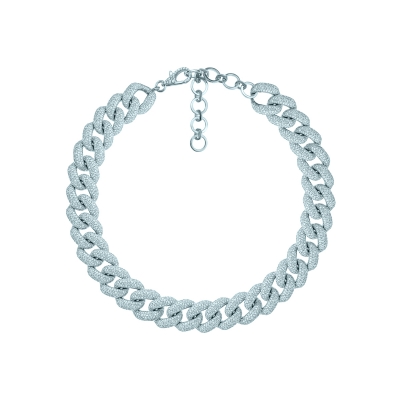 Necklace  PAVE CHAINS 15mm silver 925 KOJEWELRY 21600