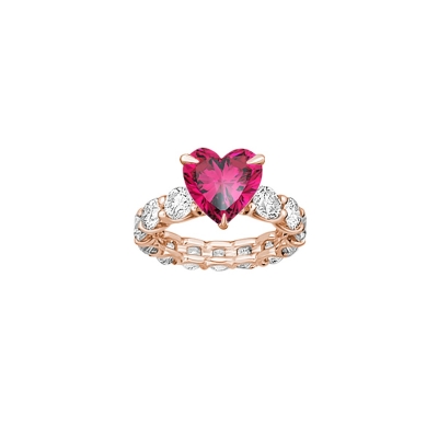 Ring Eternity with Heart stone. KOJEWELRY  610076