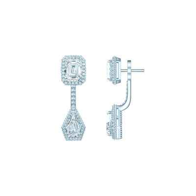 Studs 3 in 1 with upgrade, silver 925, CZ. KOJEWELRY  610112