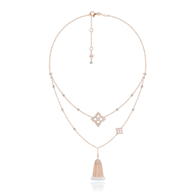 Double necklace TASSEL ft. HYDRANGEA silver 925 KOJEWELRY 64320