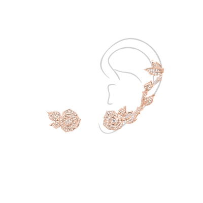 Ear-cuff and stud WILD ROSES silver 925 KOJEWELRY 610391