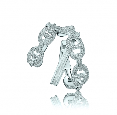 Clip-on earring MYSTERY LINKS silver KOJEWELRY 610511