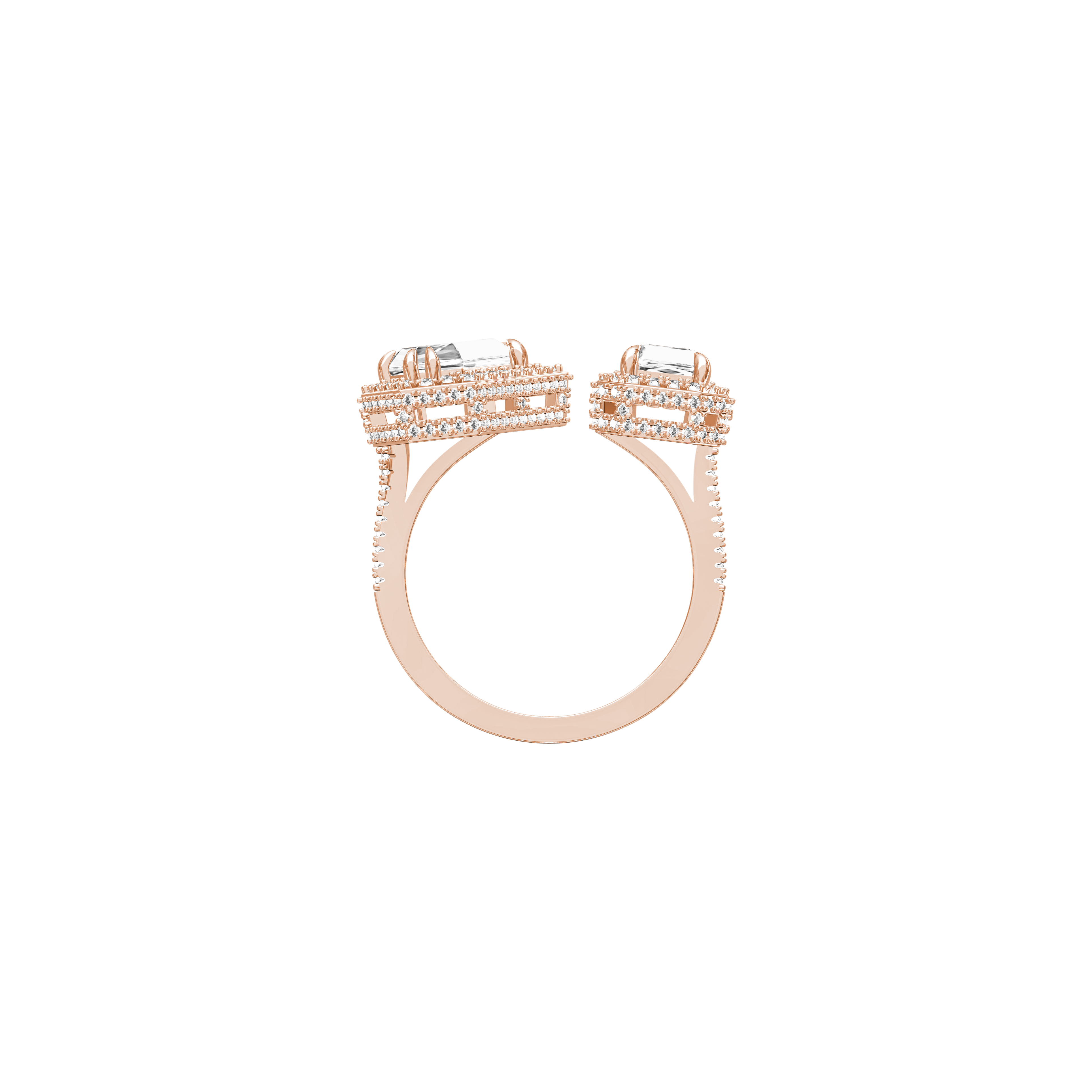 Ring Moi et Toi, silver 925, CZ. KOJEWELRY  610106